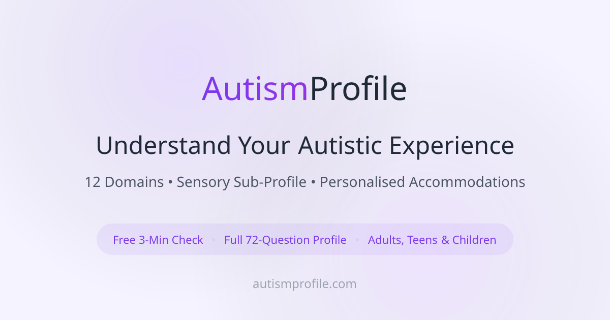 AutismProfile — Understand Your Autistic Experience